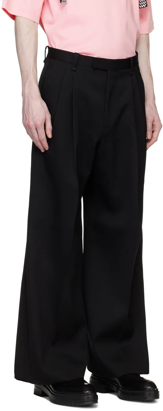 Pleat Detailed Wide Leg Trousers