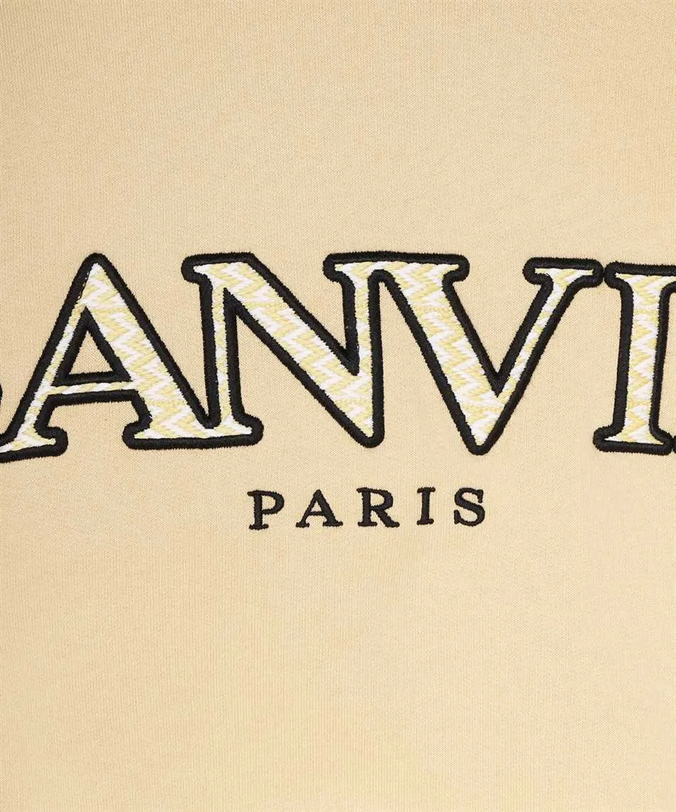 Logo Embroidered Drawstring Hoodie