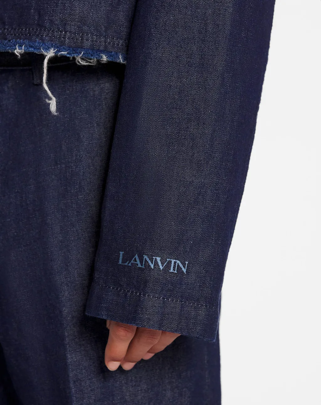 Distressed Button-Up Denim Jacket