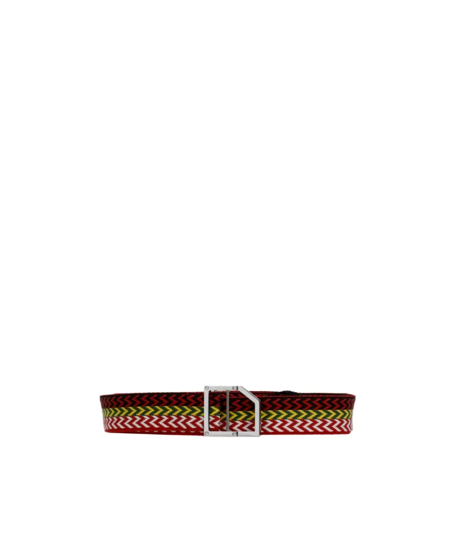 All-Over Curb Pattern Buckle Belt