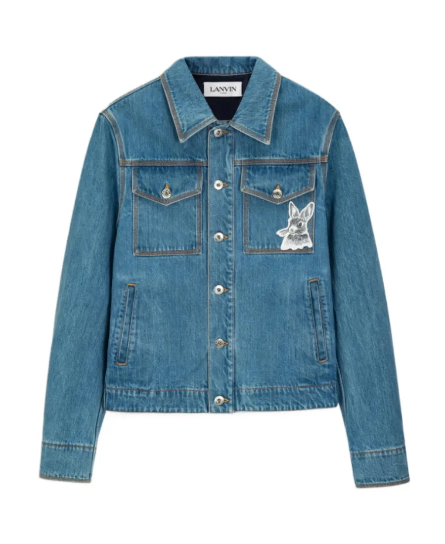 Rabbit-Patch Denim Jacket