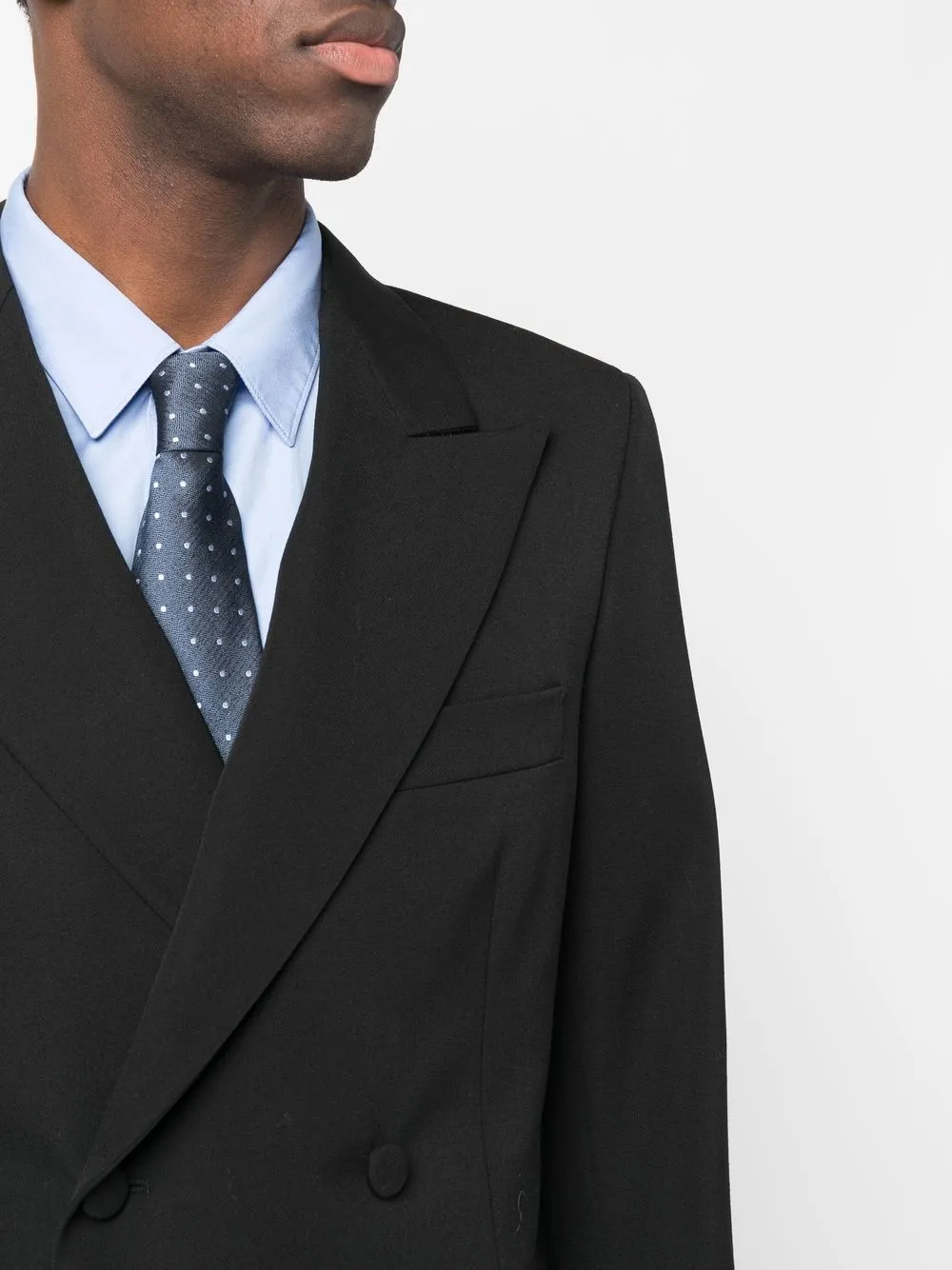 Double-Breasted Long-Sleeved Blazer
