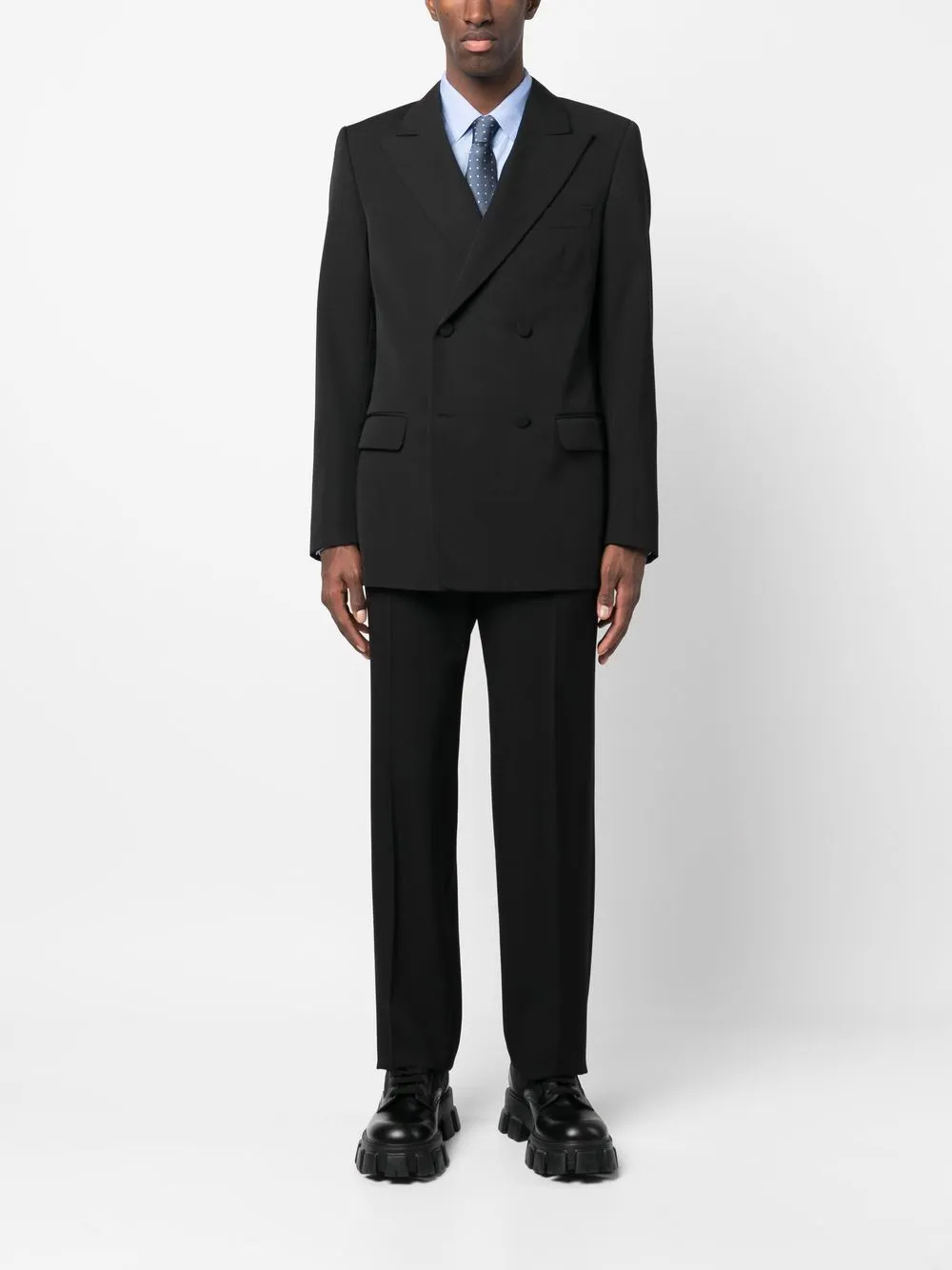 Double-Breasted Long-Sleeved Blazer