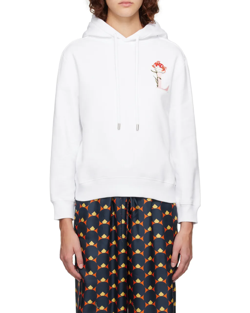 Logo-Printed Long-Sleeved Hoodie