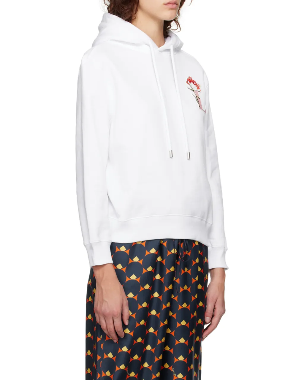 Logo-Printed Long-Sleeved Hoodie