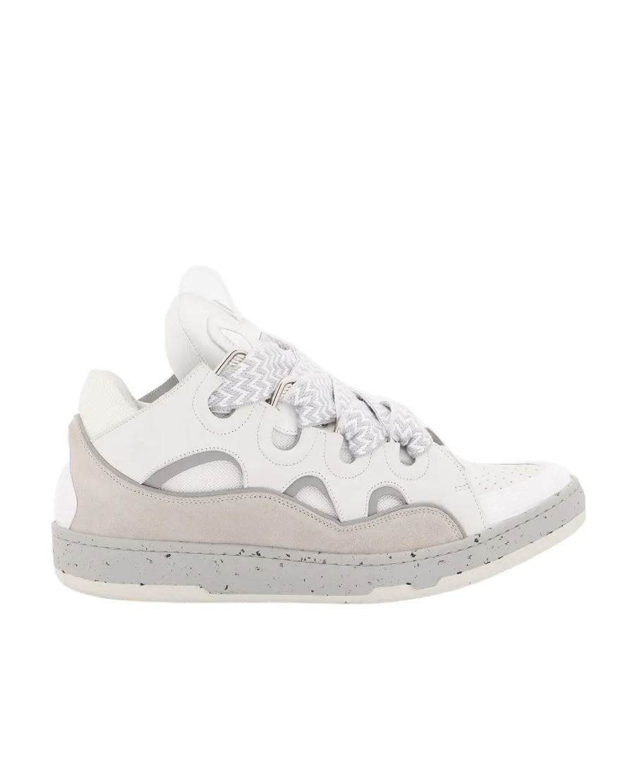 Curb Panelled Lace-Up Sneakers