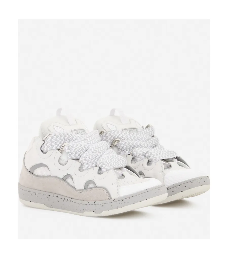 Curb Panelled Lace-Up Sneakers