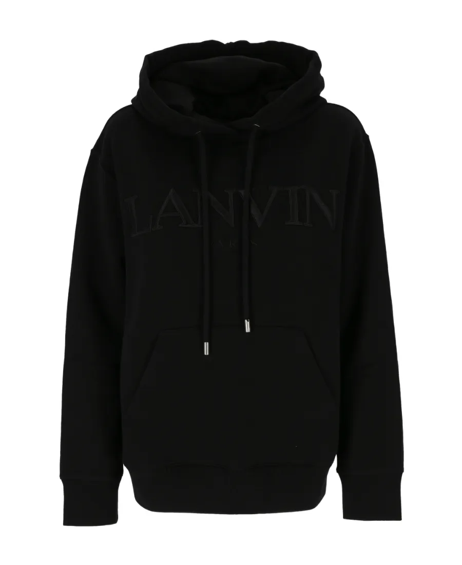 Logo Print Drawstring Hoodie