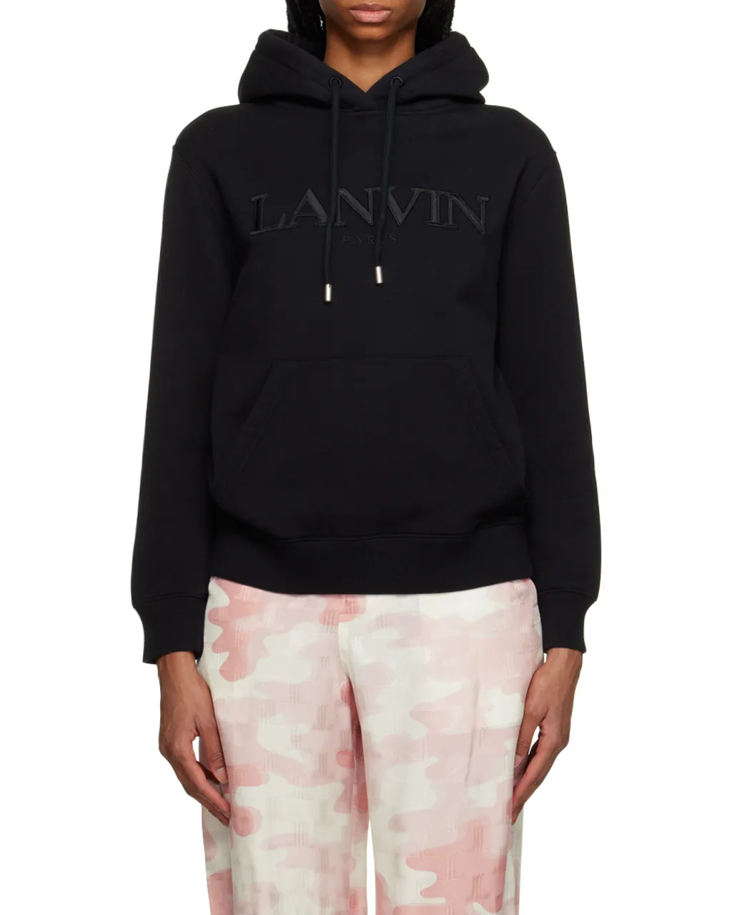 Logo Print Drawstring Hoodie