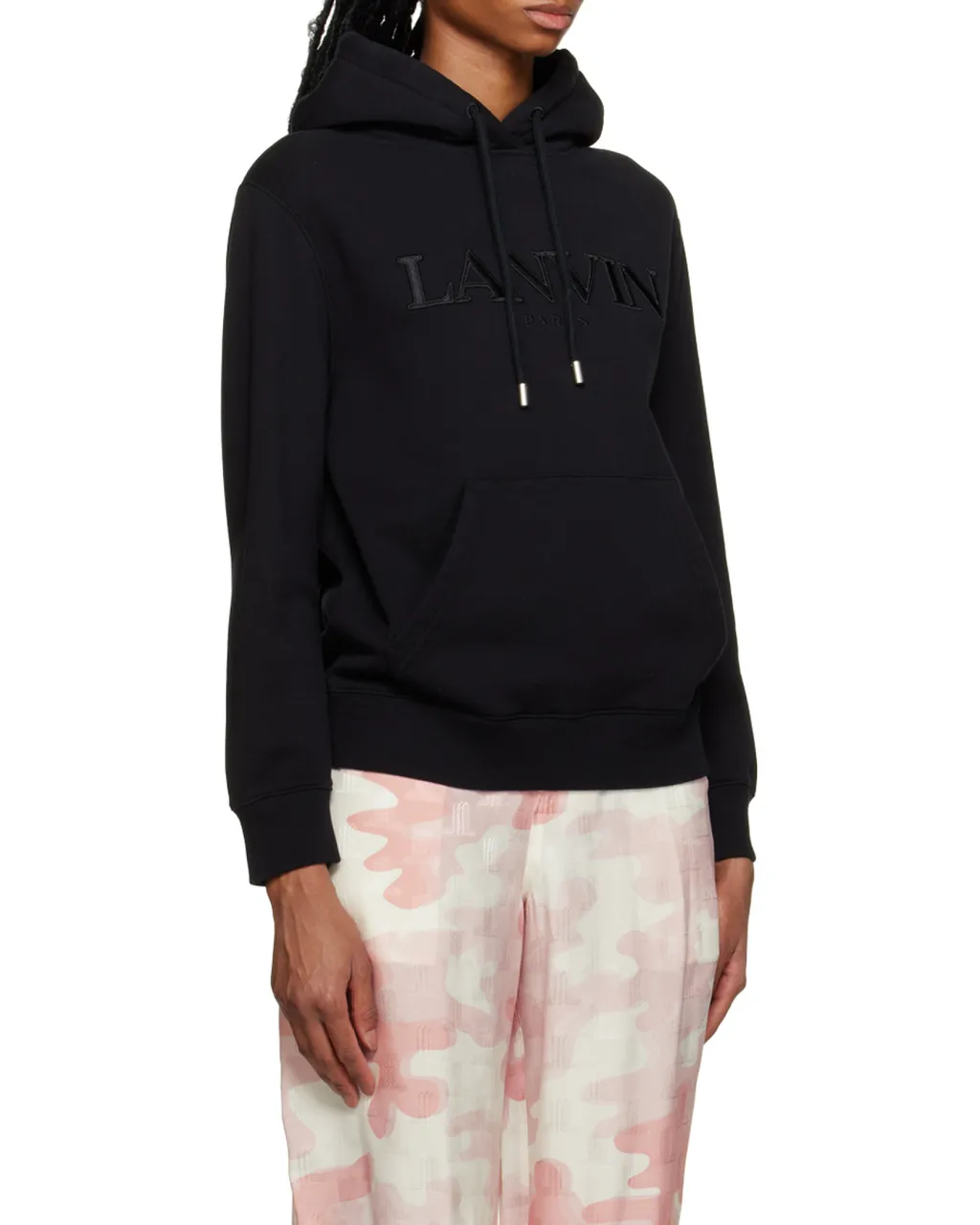 Logo Print Drawstring Hoodie