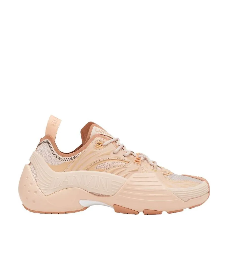 Rounded-Toe Laced Sneakers