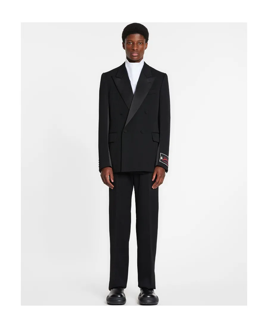 Straight-Leg Satin Panelled Trousers