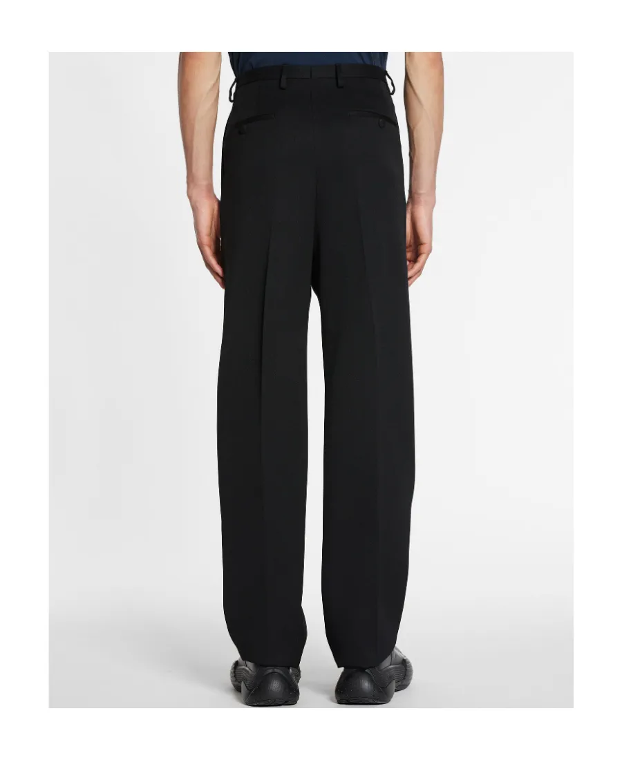 Straight-Leg Satin Panelled Trousers