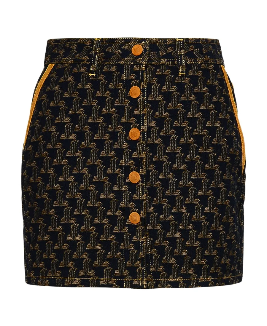 High Waist Logo Jacquard Mini Skirt