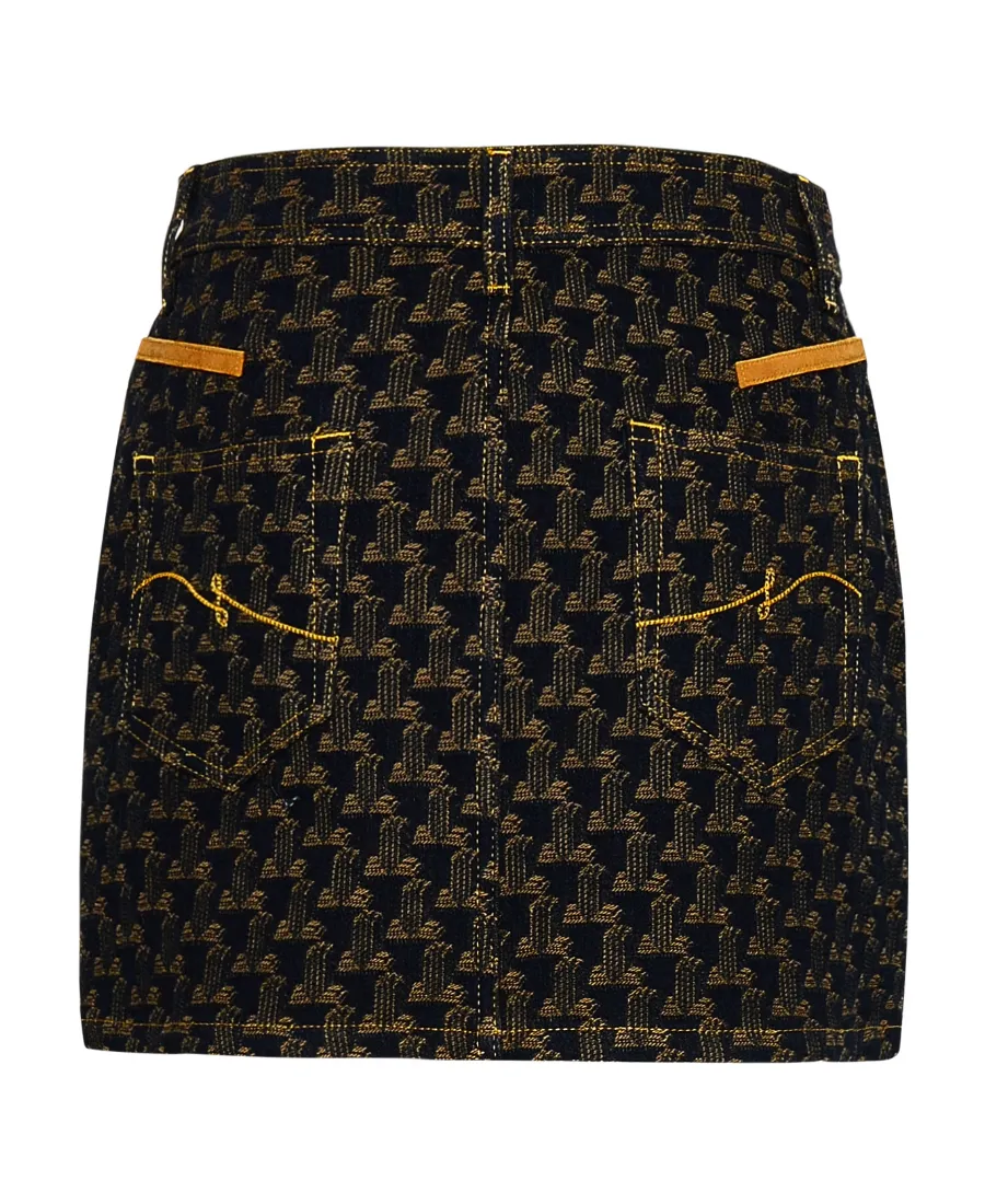 High Waist Logo Jacquard Mini Skirt