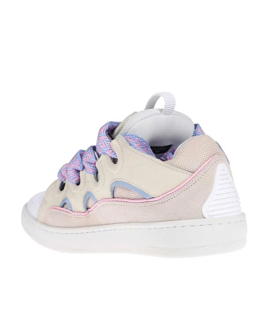 Curb Lace-Up Perforated Sneakers
