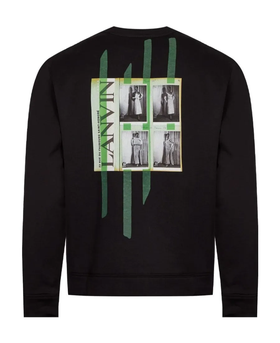 Crew-Neck Photographic-Print Sweatshirt