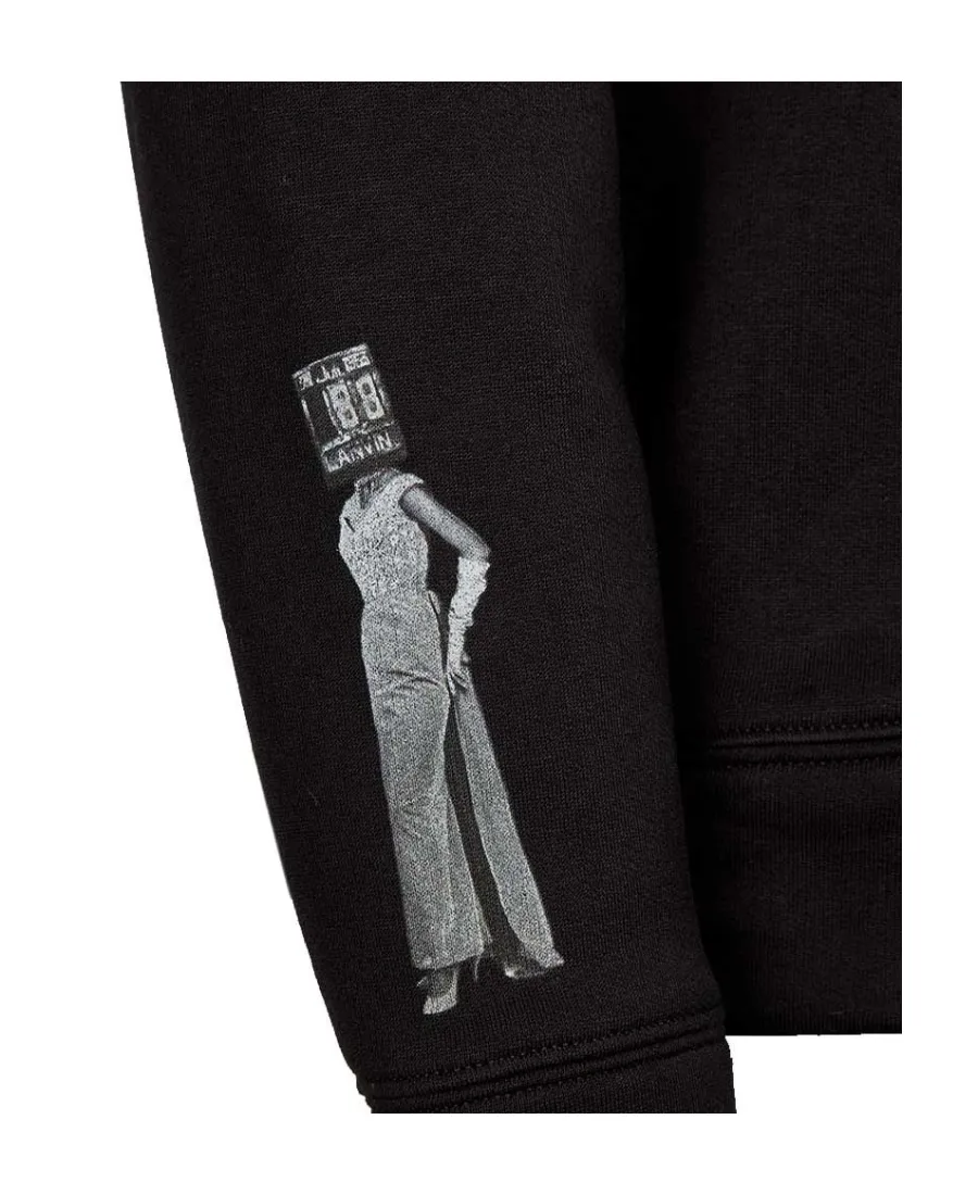 Crew-Neck Photographic-Print Sweatshirt
