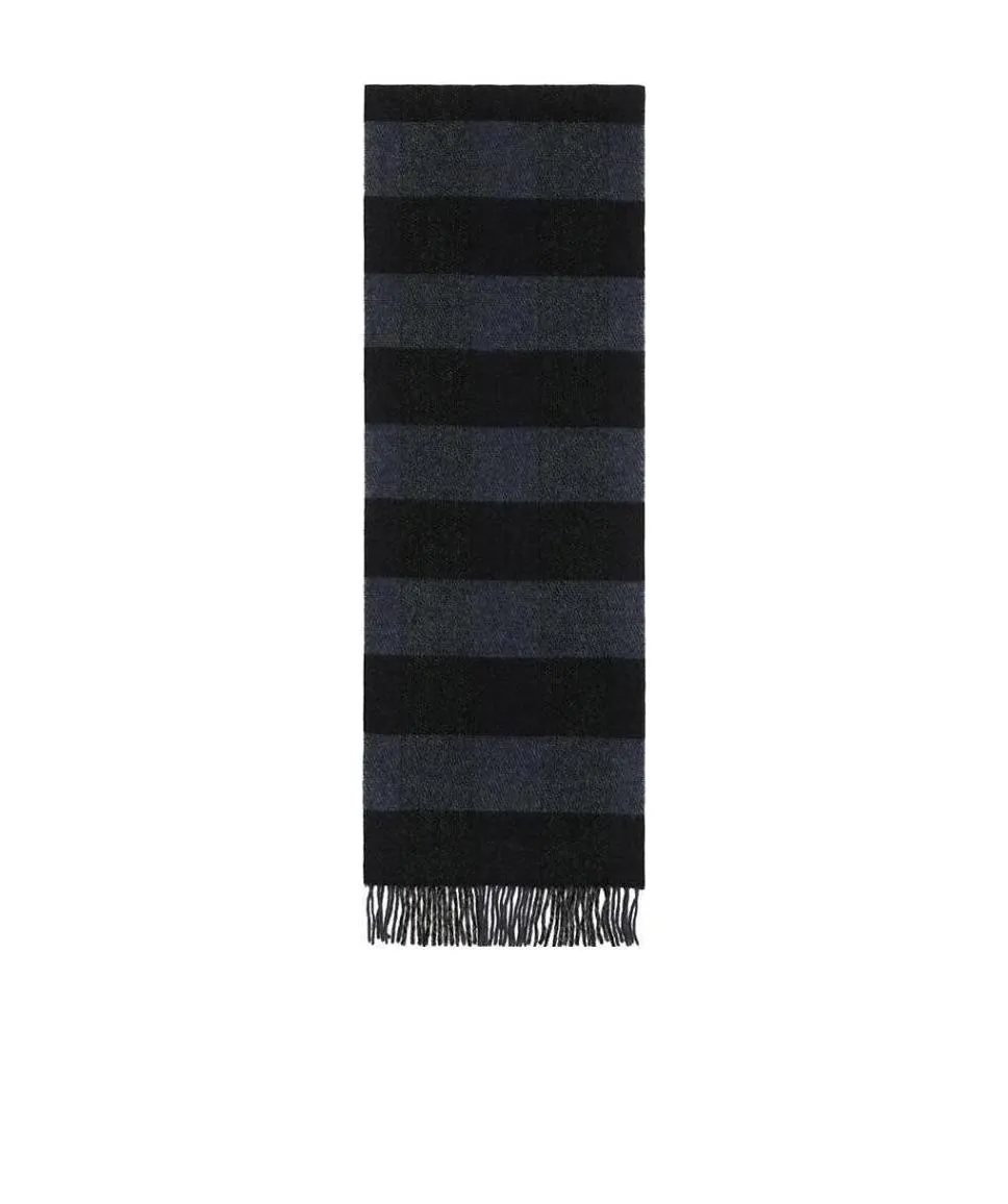 Striped Fringed Scarf