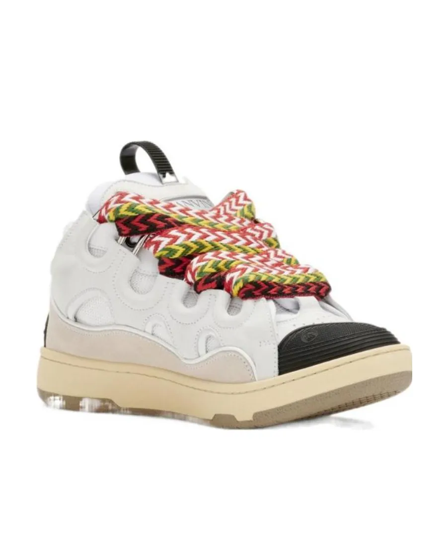 Curb Panelled Lace-Up Sneakers