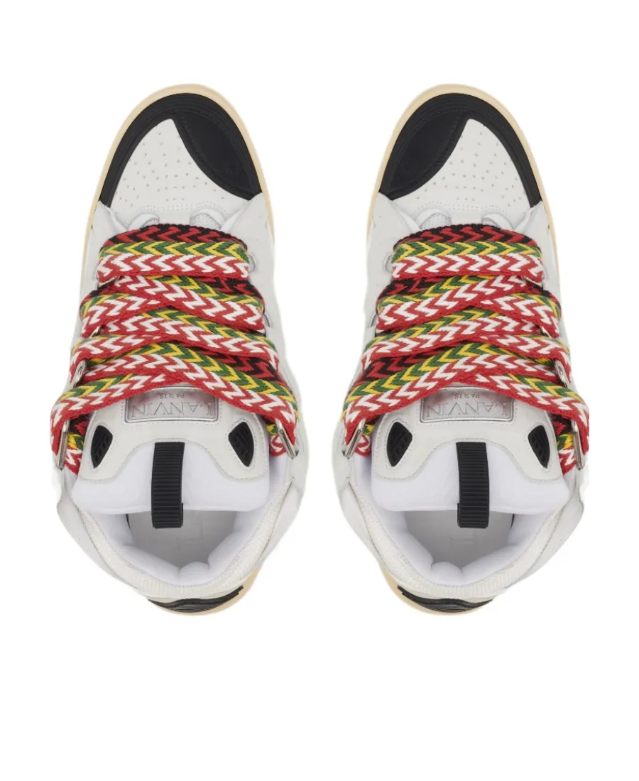 Curb Panelled Lace-Up Sneakers