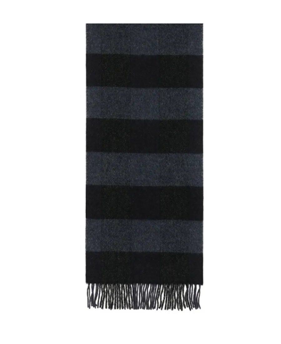 Striped Fringed Scarf