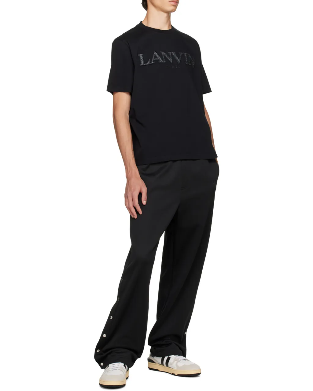 Panelled Lace-Up Sneakers