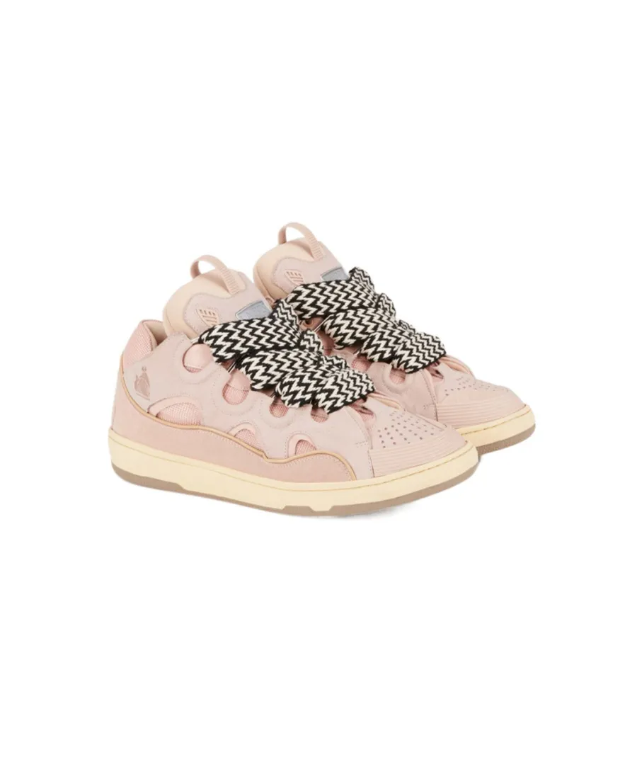 Curb Panelled Lace-Up Sneakers