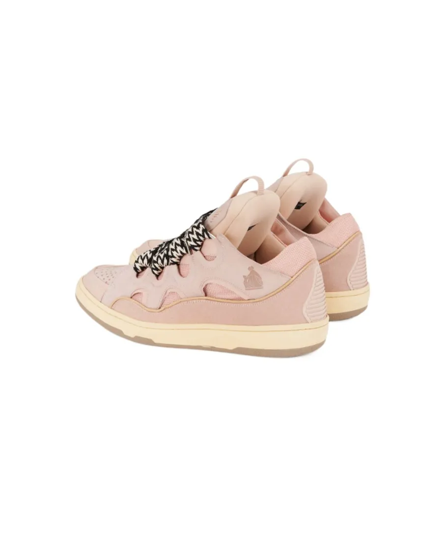 Curb Panelled Lace-Up Sneakers