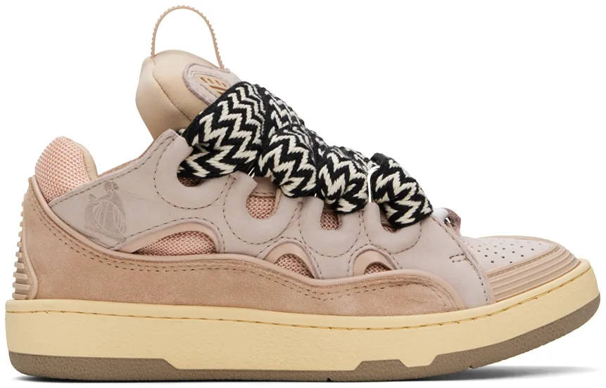 Curb Panelled Lace-Up Sneakers