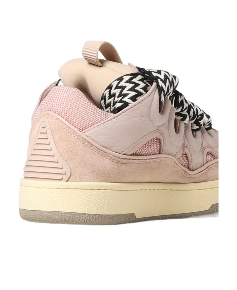 Curb Panelled Lace-Up Sneakers