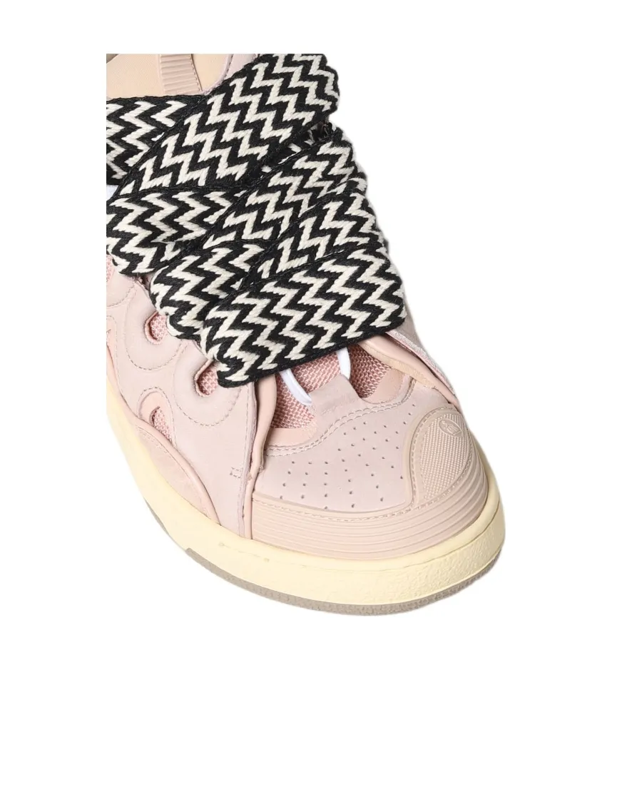 Curb Panelled Lace-Up Sneakers