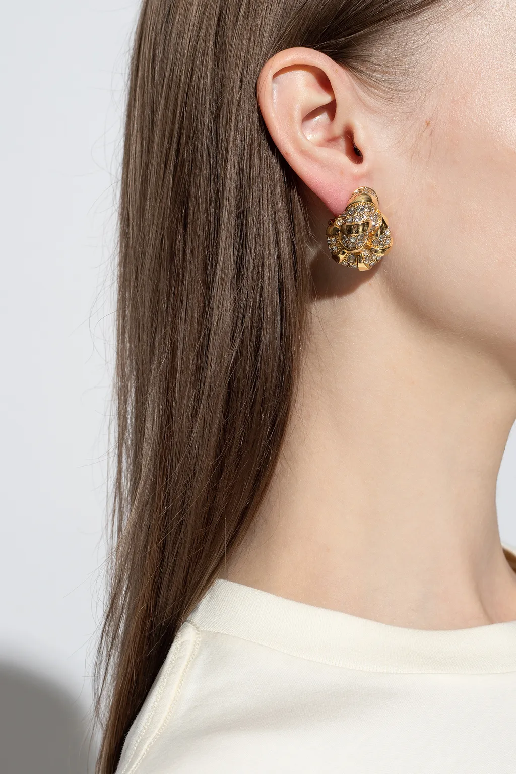 Embellished Knot Detailed Earrings