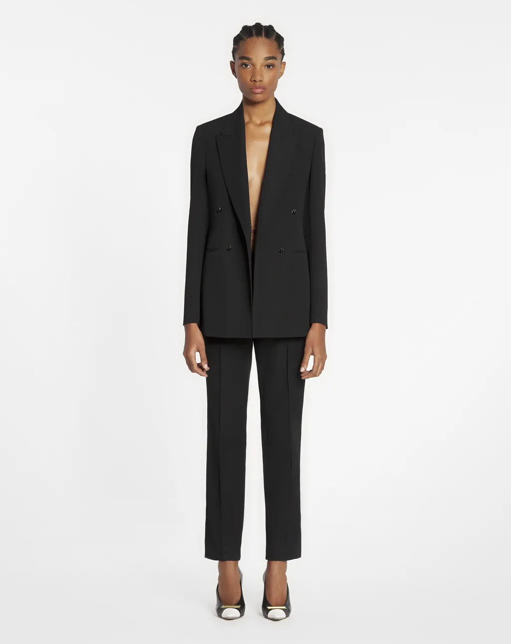 Straight Leg Cropped Trousers