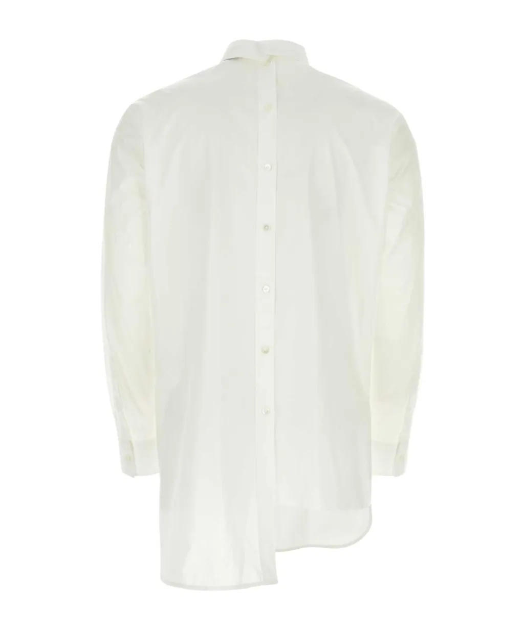 Buttoned Asymmetric Long-Sleeved Shirt
