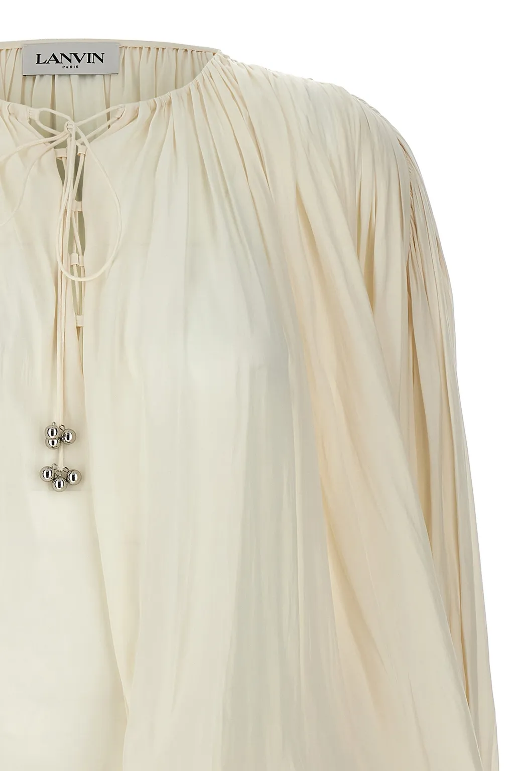 Pleated Drop-Shoulder Kaftan
