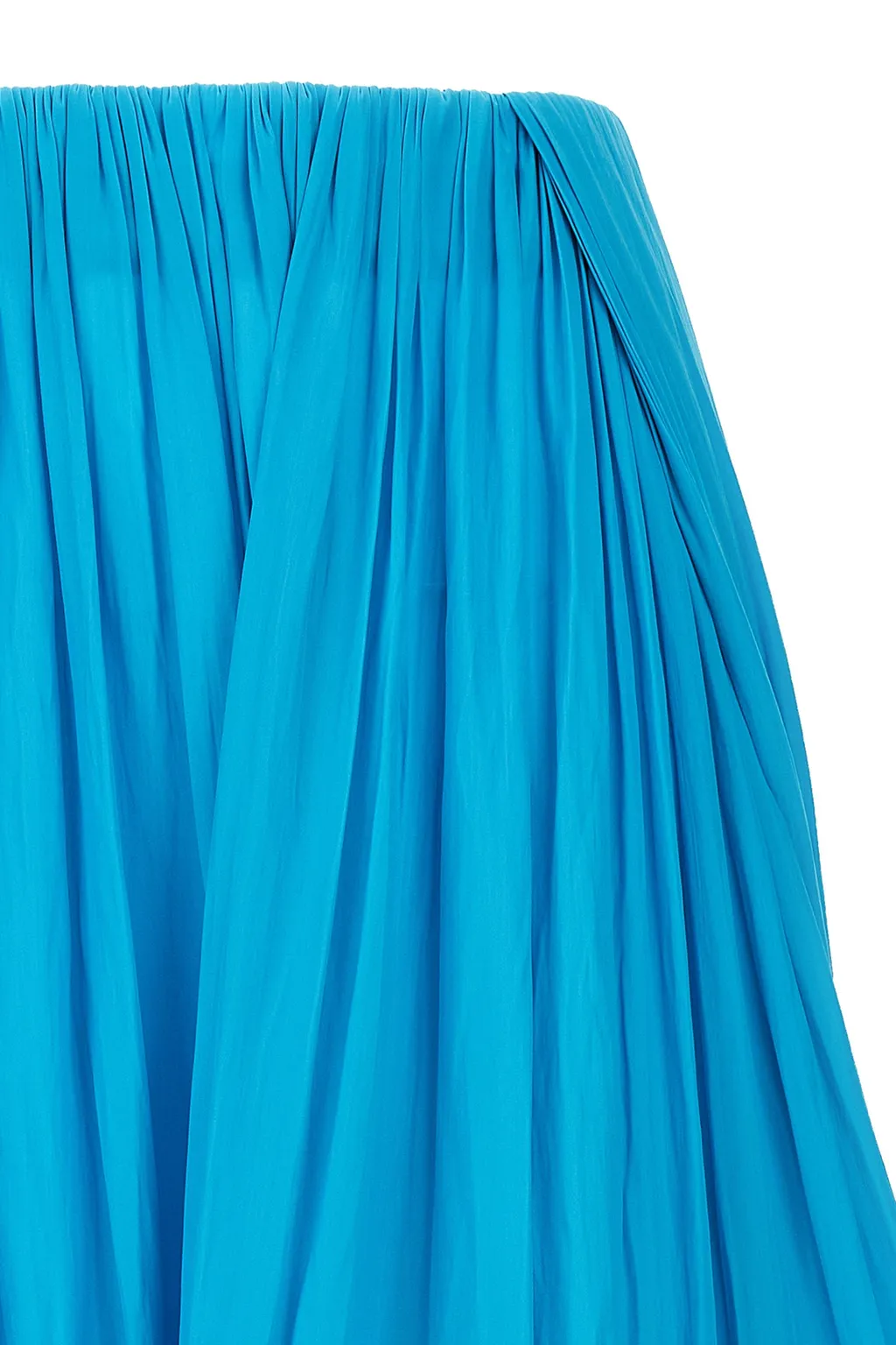 Ruffled Hem Pleated Skirt