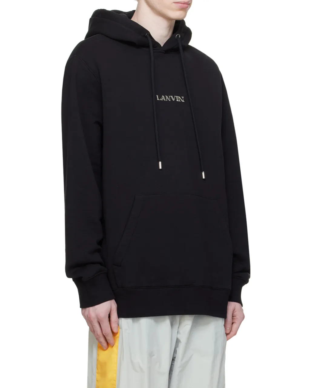 Logo Embroidered Drawstring Hoodie