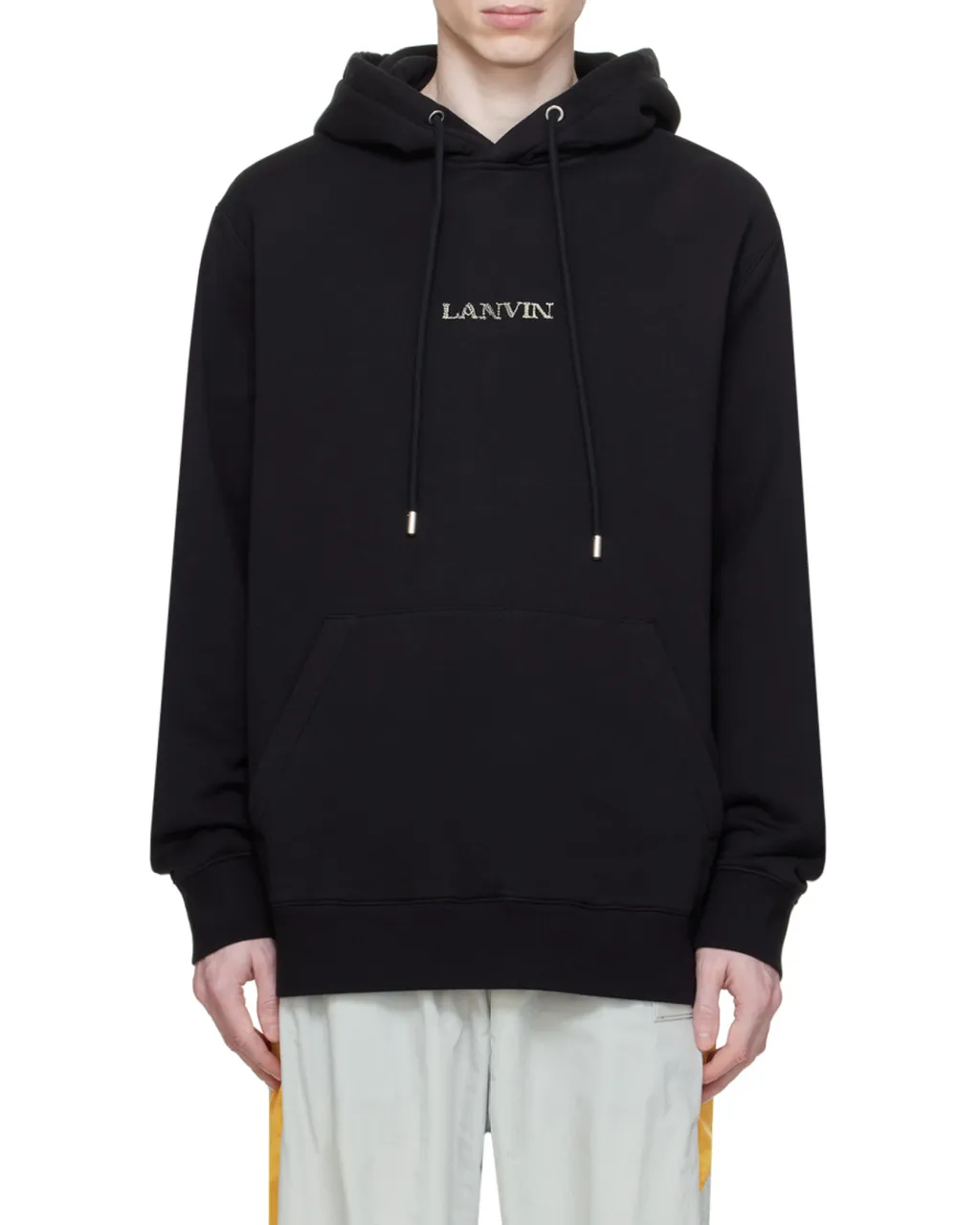 Logo Embroidered Drawstring Hoodie