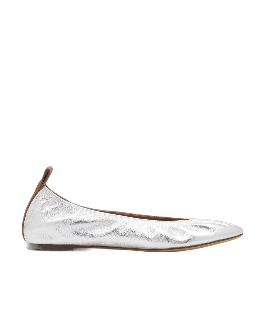 Ruched Detail Slip-On Ballerina Shoes