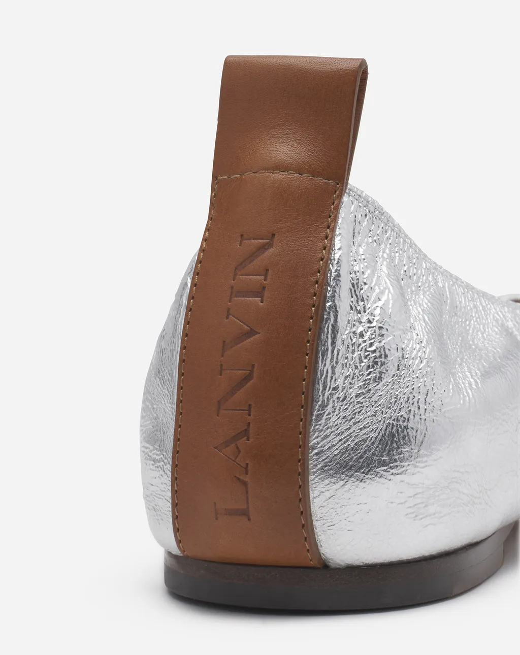Ruched Detail Slip-On Ballerina Shoes