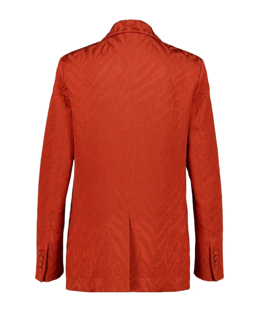 Textured Double-Breasted Jacket