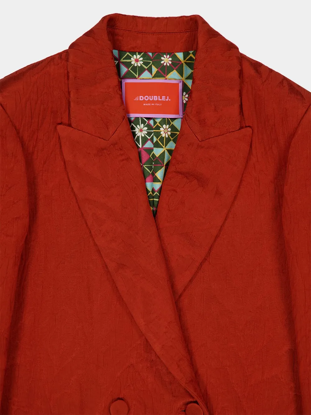 Textured Double-Breasted Jacket