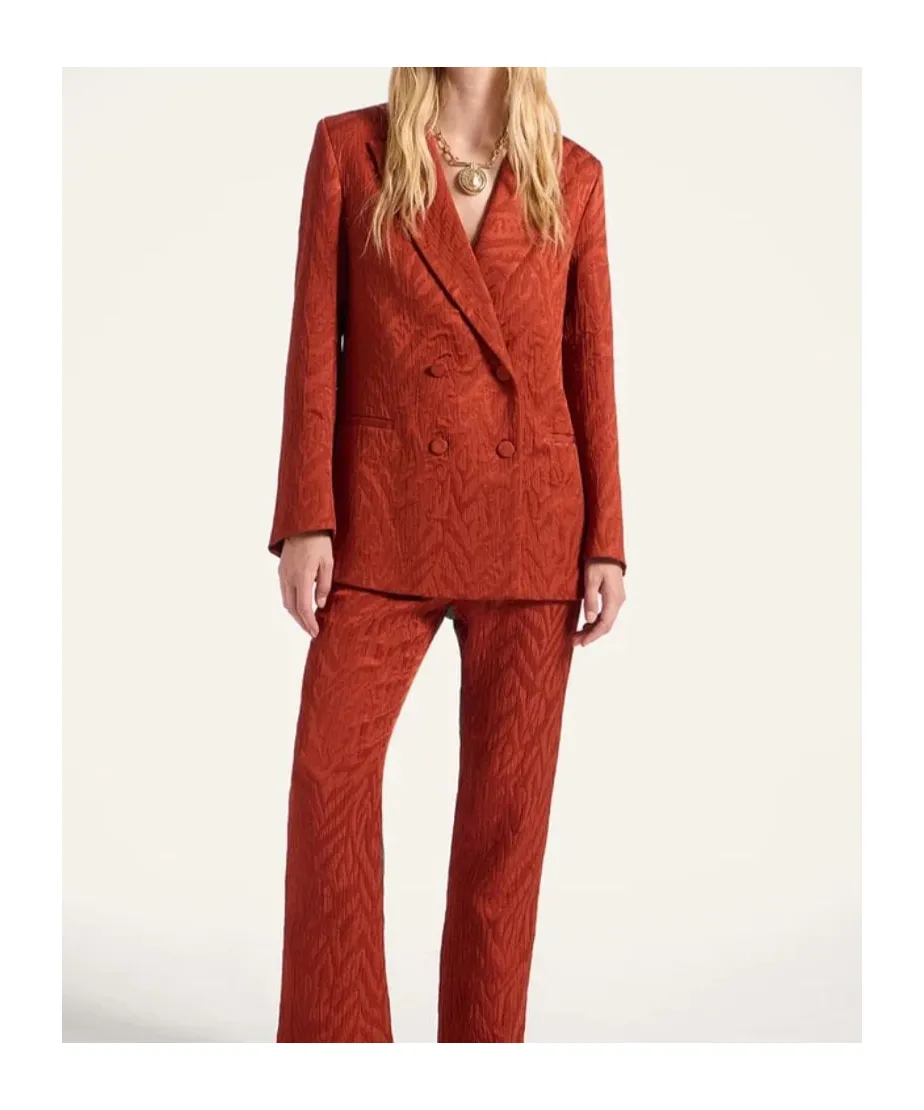 Textured Double-Breasted Jacket