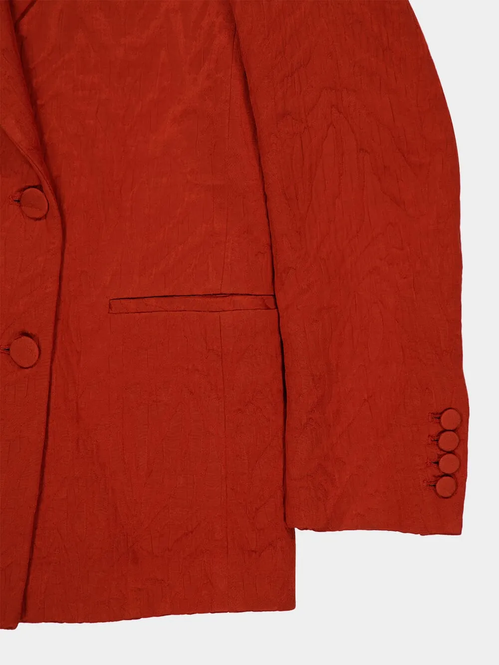Textured Double-Breasted Jacket
