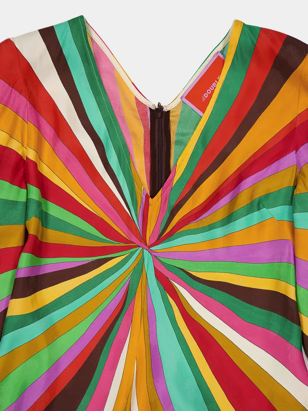 Rainbow-Print Maxi Dress