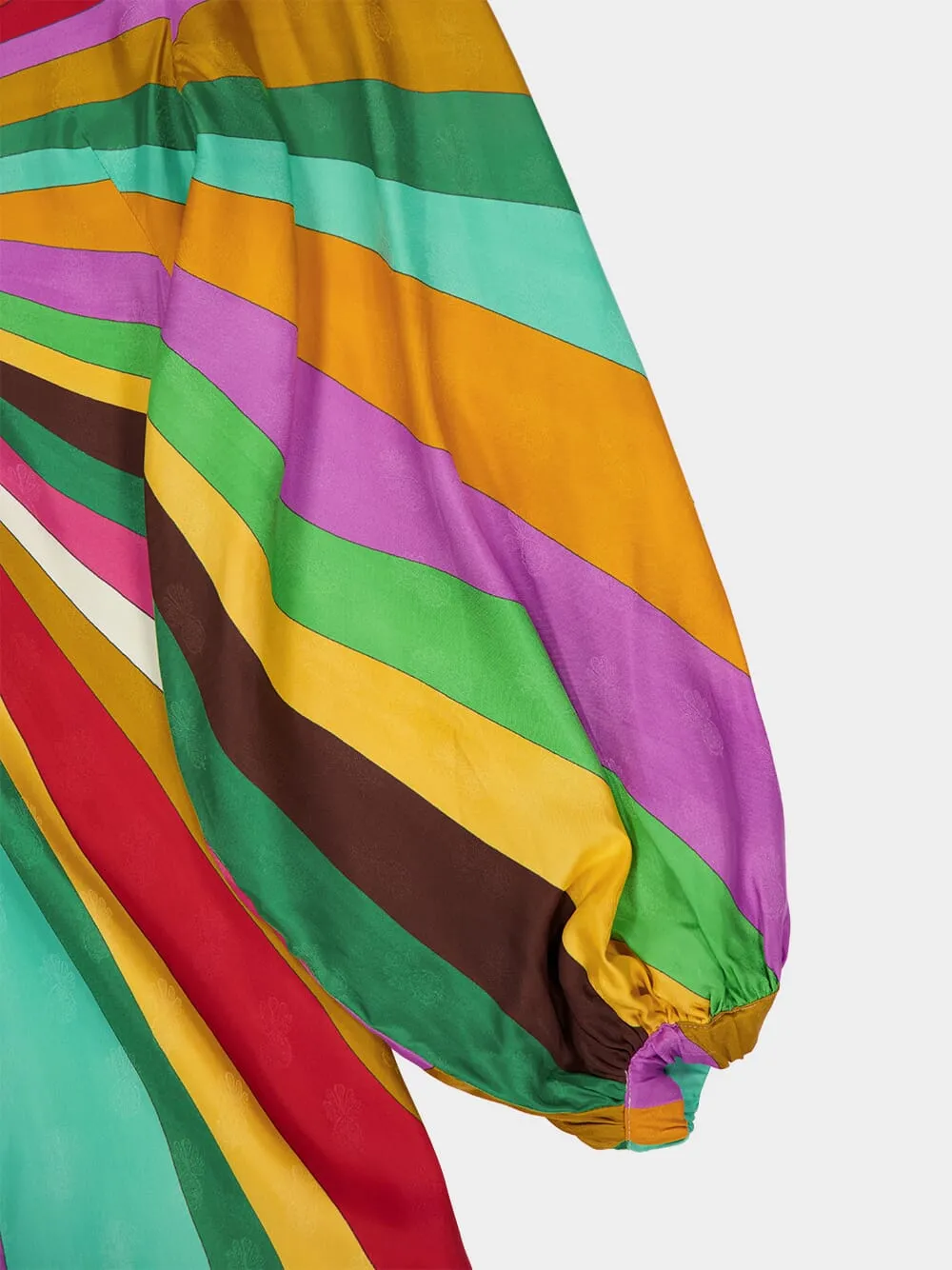 Rainbow-Print Maxi Dress