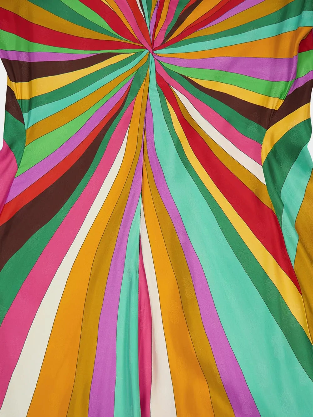 Rainbow-Print Maxi Dress