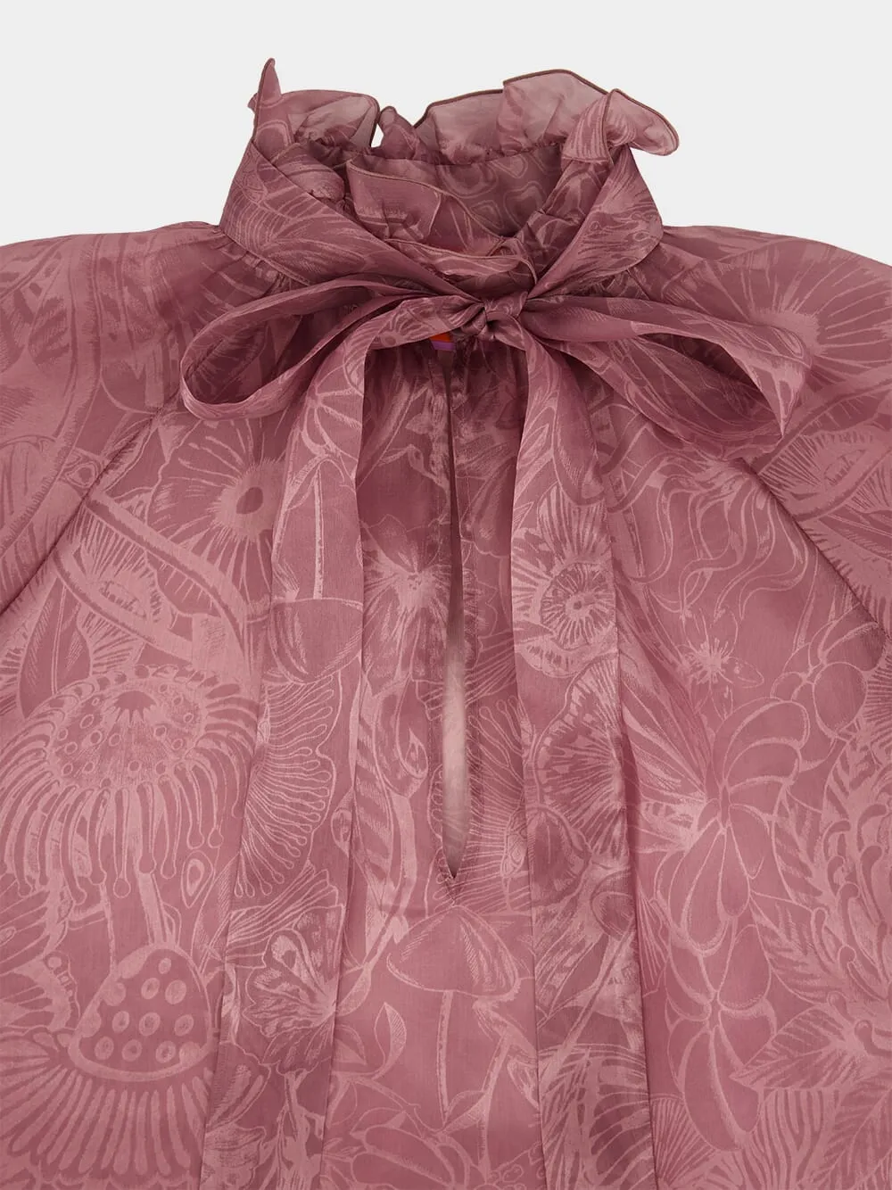 Cerere Ruffled High-Neck Blouse