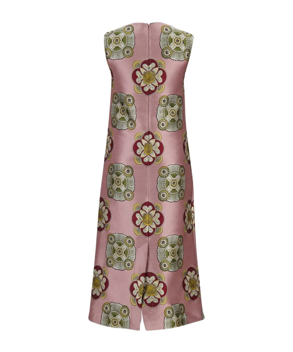 Floral-Print Sleeveless Midi Dress